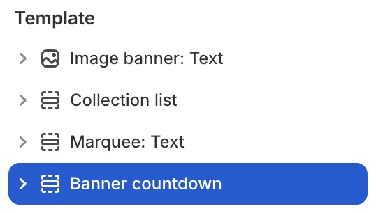 Banner countdown