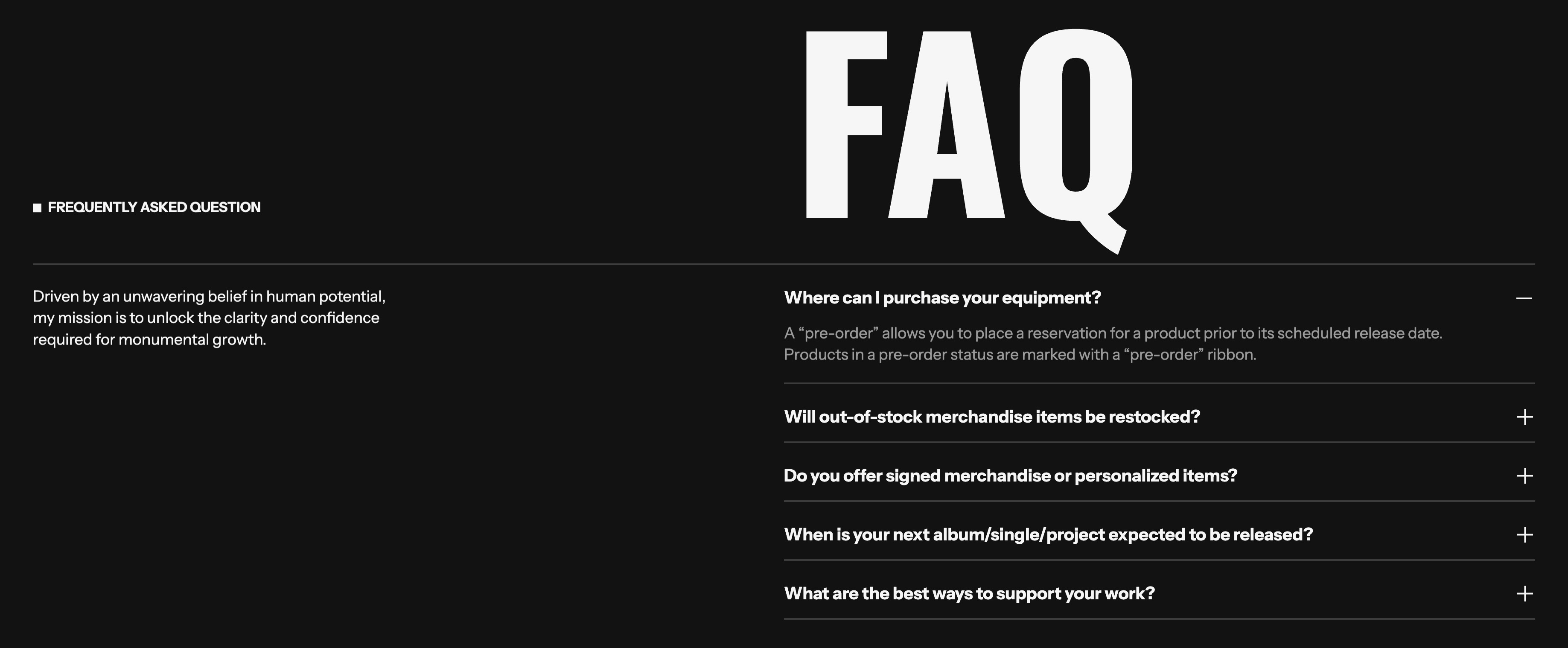 FAQ: Editorial