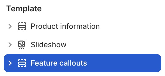 Feature callouts