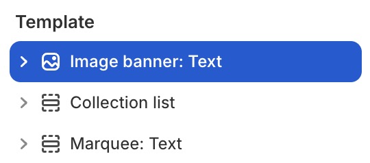 Image banner: Text