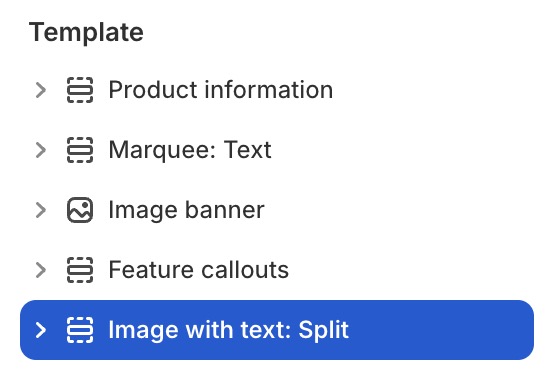 Image with text: Split