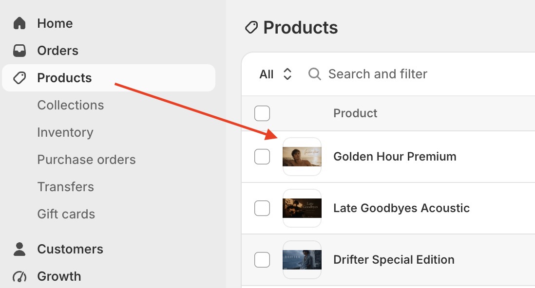 Seclect pre-order product