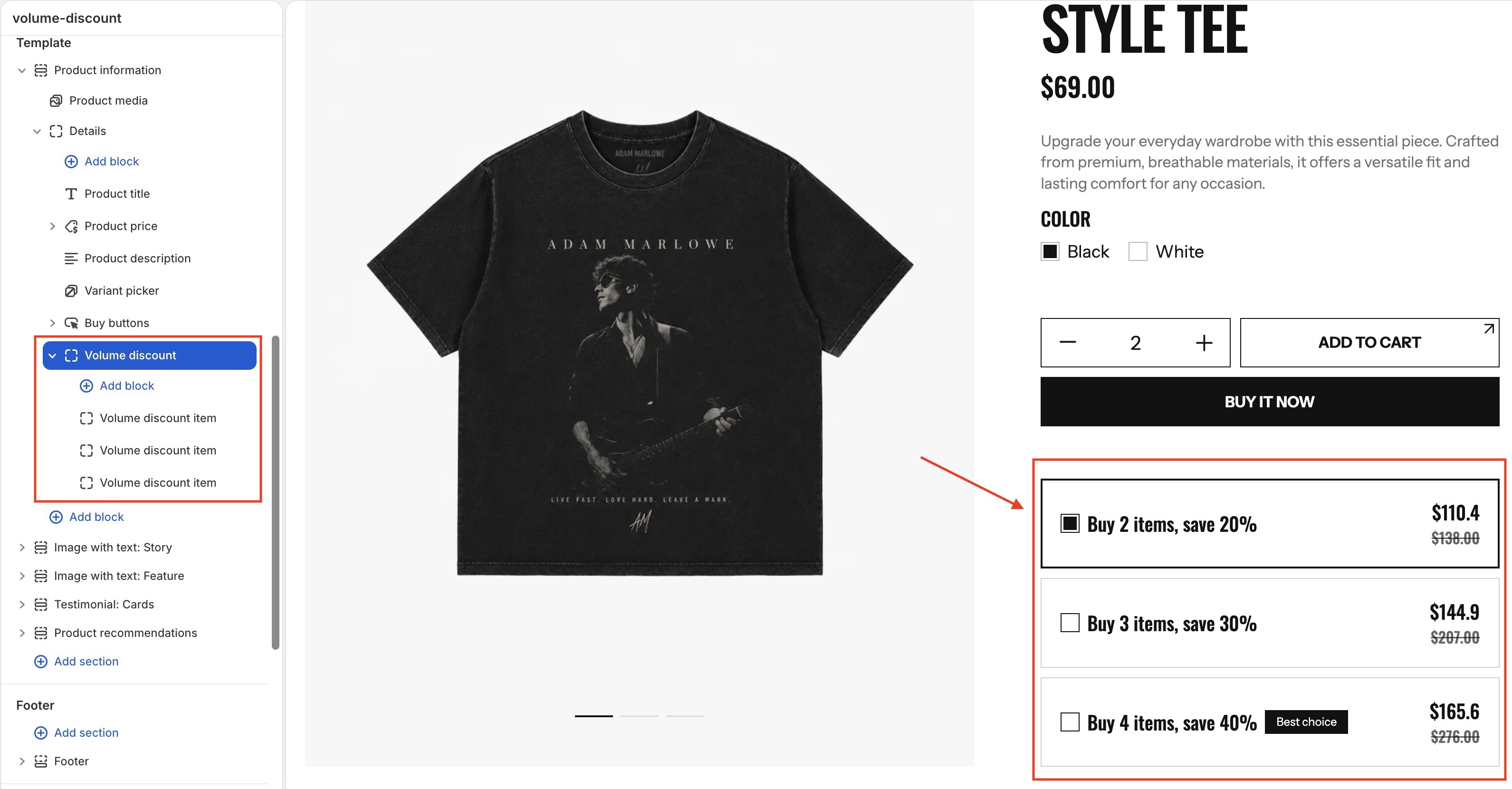 Volume discount